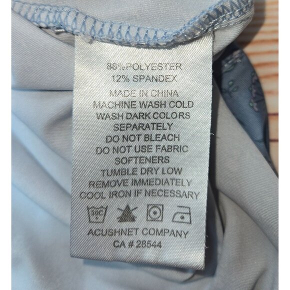 FootJoy FJ Mens Blue Floral Golf Polo Shirt Medium - Picture 7 of 8